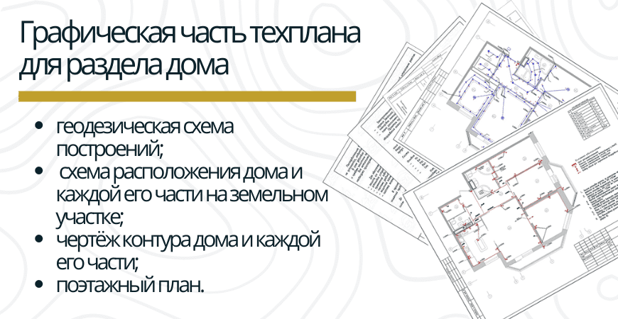 Графическая часть техплана для раздела дома в Колышлейском районе