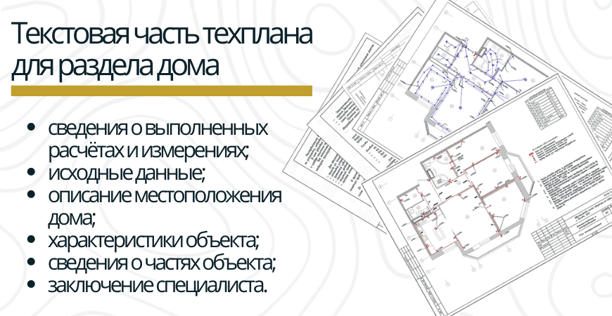 Текстовая часть техплана для раздела дома в Колышлейском районе